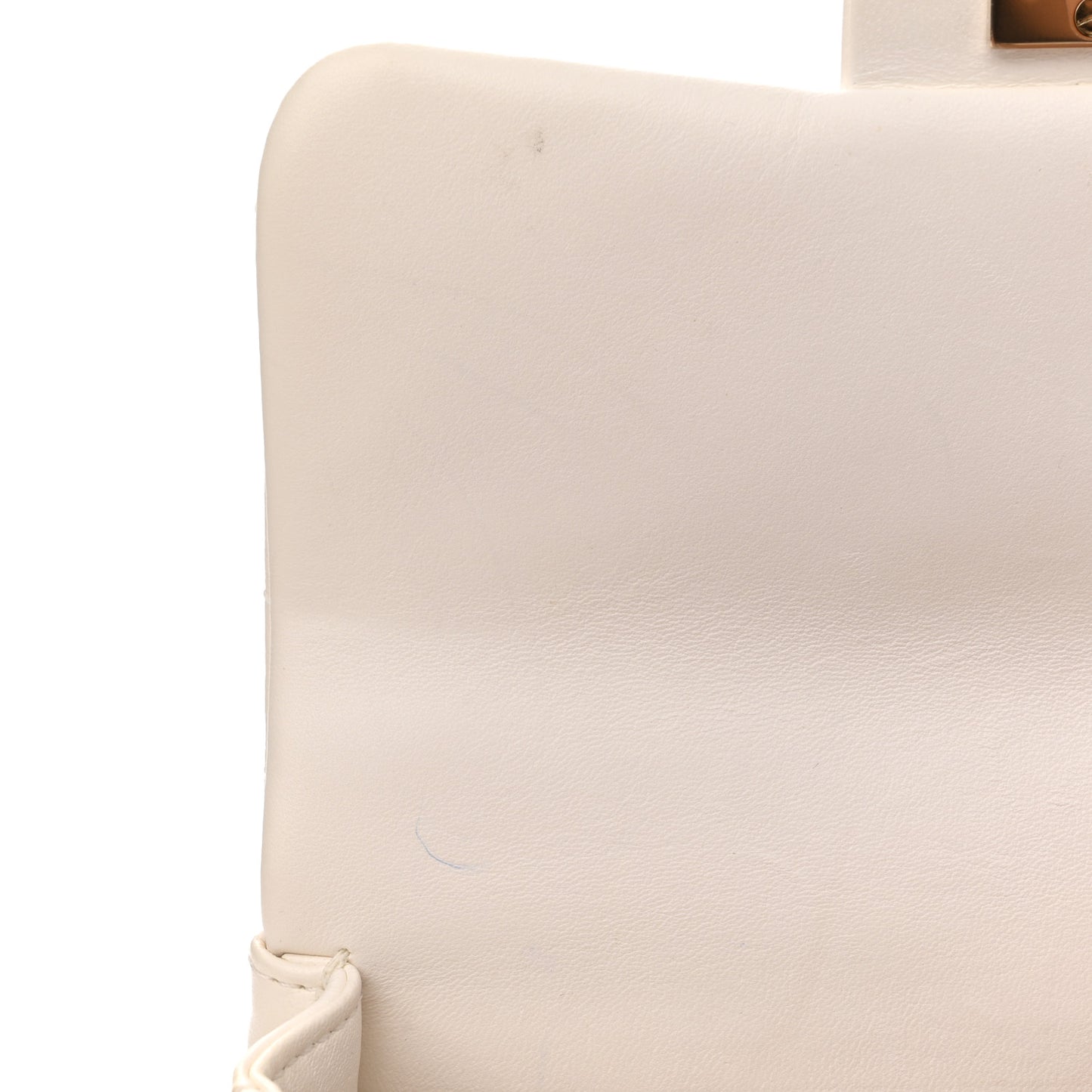 Lambskin Quilted Mini My Precious Flap White