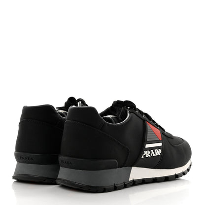 Prada Nylon Tech Logo Mens Sneakers 8 Black 4 of 9