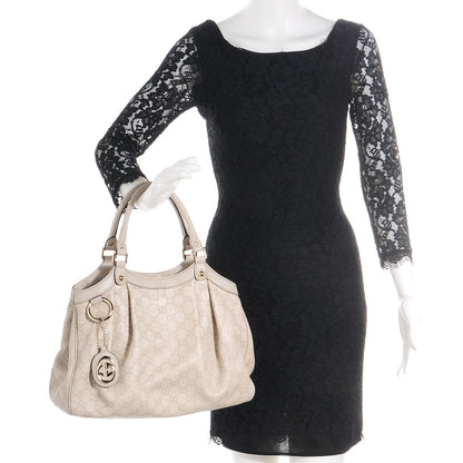Gucci Guccissima Medium Sukey Tote Mystic White 2 of 7