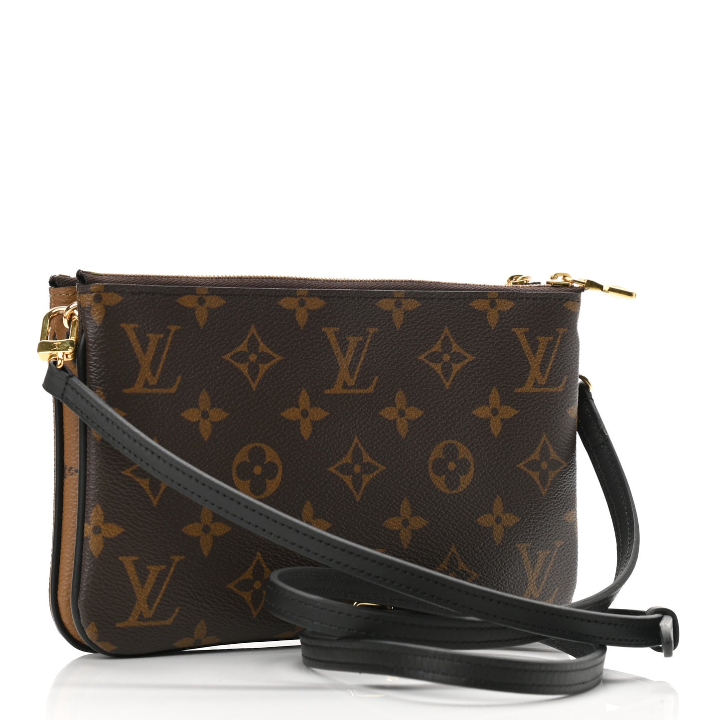 Reverse Monogram Giant Double Zip Pochette