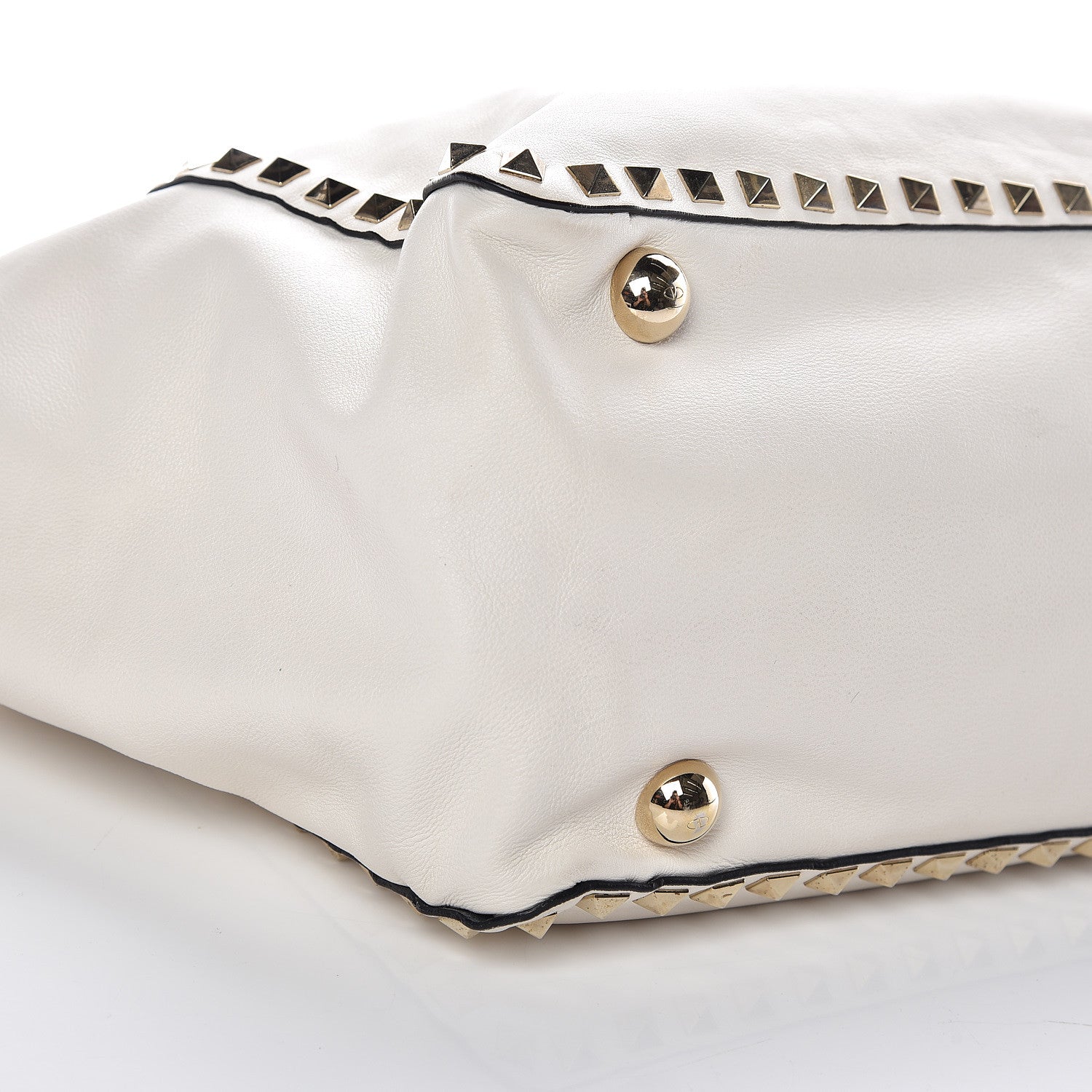 Valentino Garavani Vitello Medium Rockstud Tote Ivory 6 of 20