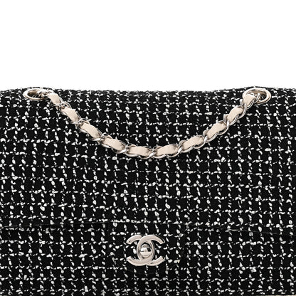 Chanel Tweed Medium Single Flap Black White 6 of 7