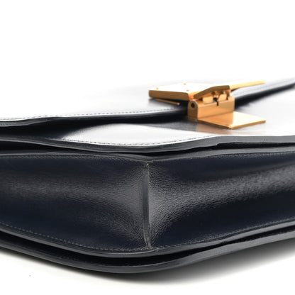 Celine Box Calfskin Medium Classic Box Flap Bag Navy 7 of 9