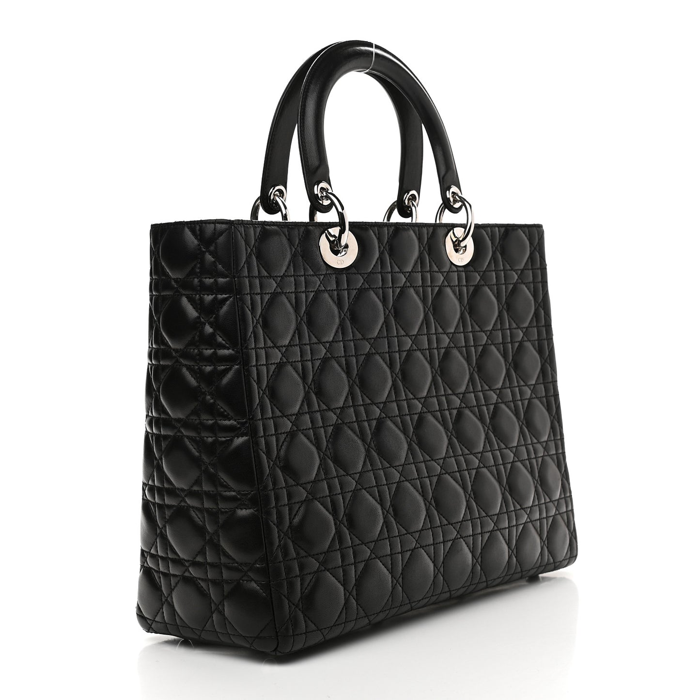 Lambskin Cannage Large Lady Dior Black
