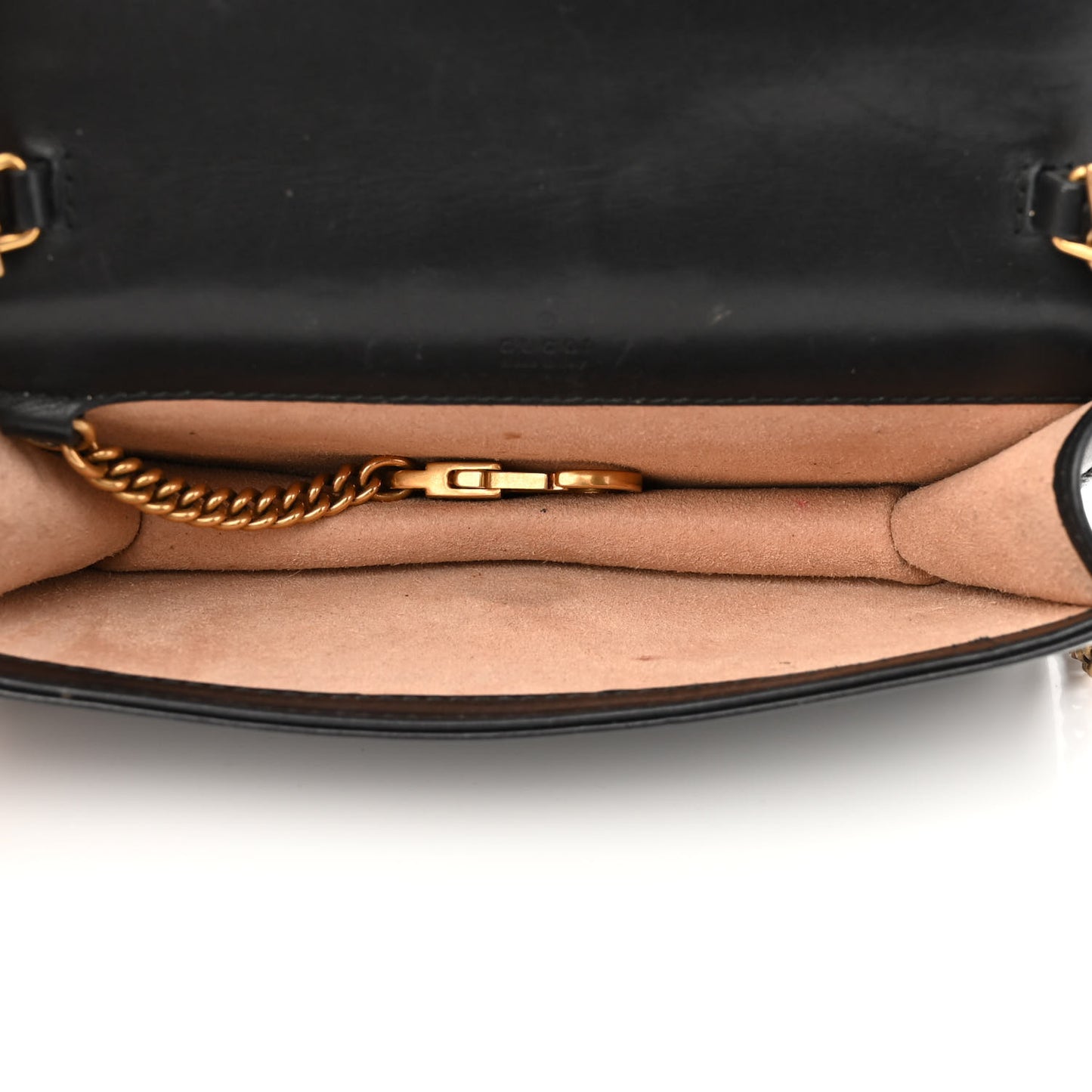 Calfskin Matelasse Mini Animal Studs GG Marmont Bag Black