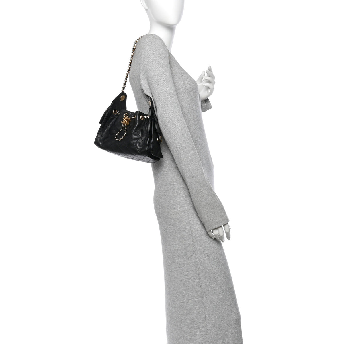 Caviar Quilted Mini Chanel 25 Handbag Black