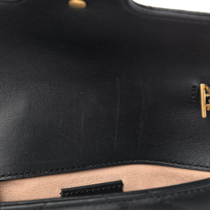 Gucci Calfskin Matelasse Super Mini GG Marmont Shoulder Bag Black 5 of 5