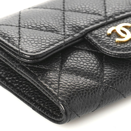Chanel Caviar Quilted Flap Card Holder Wallet Black 9 of 11