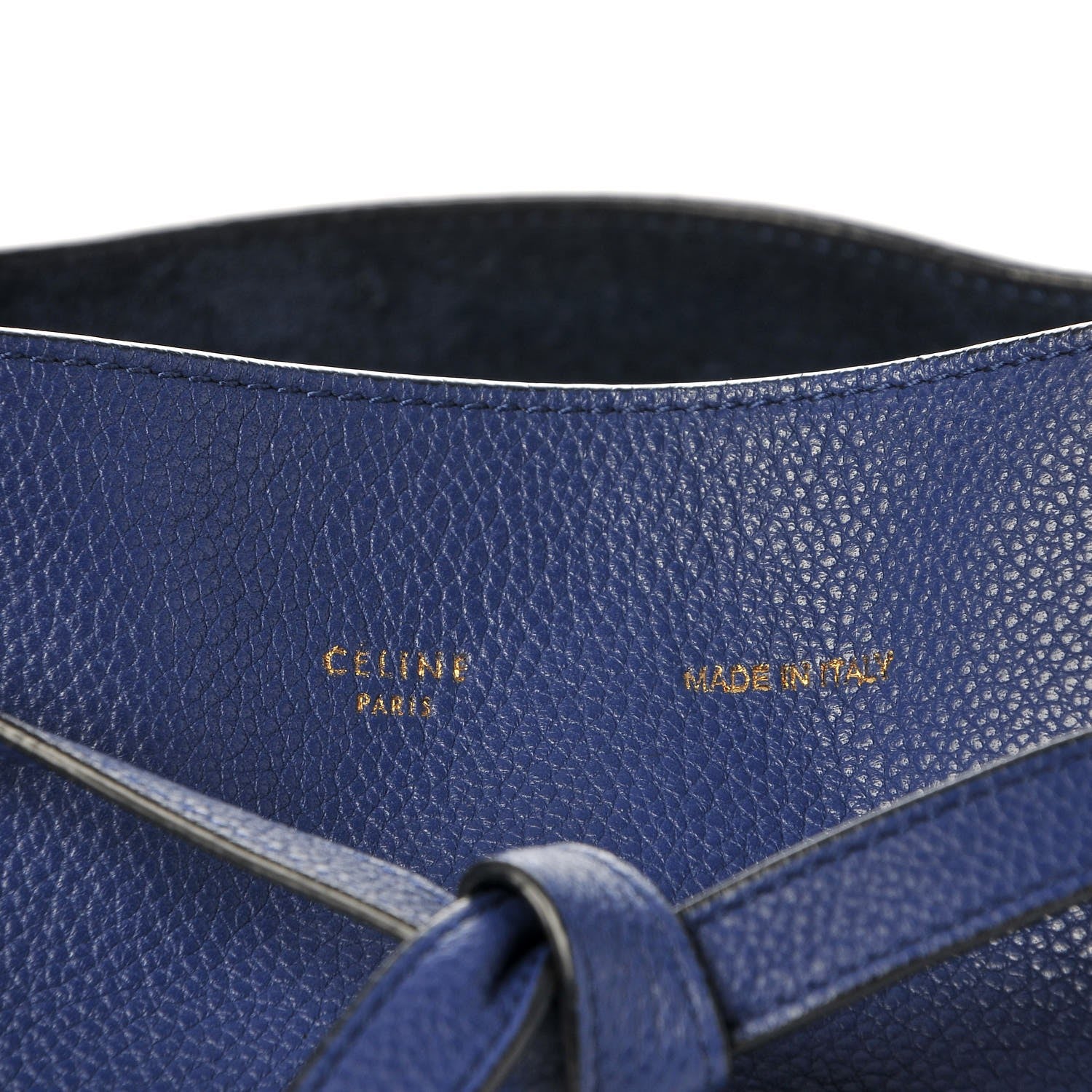 Celine Soft Grained Calfskin Small Belt Cabas Phantom Indigo 8 of 9