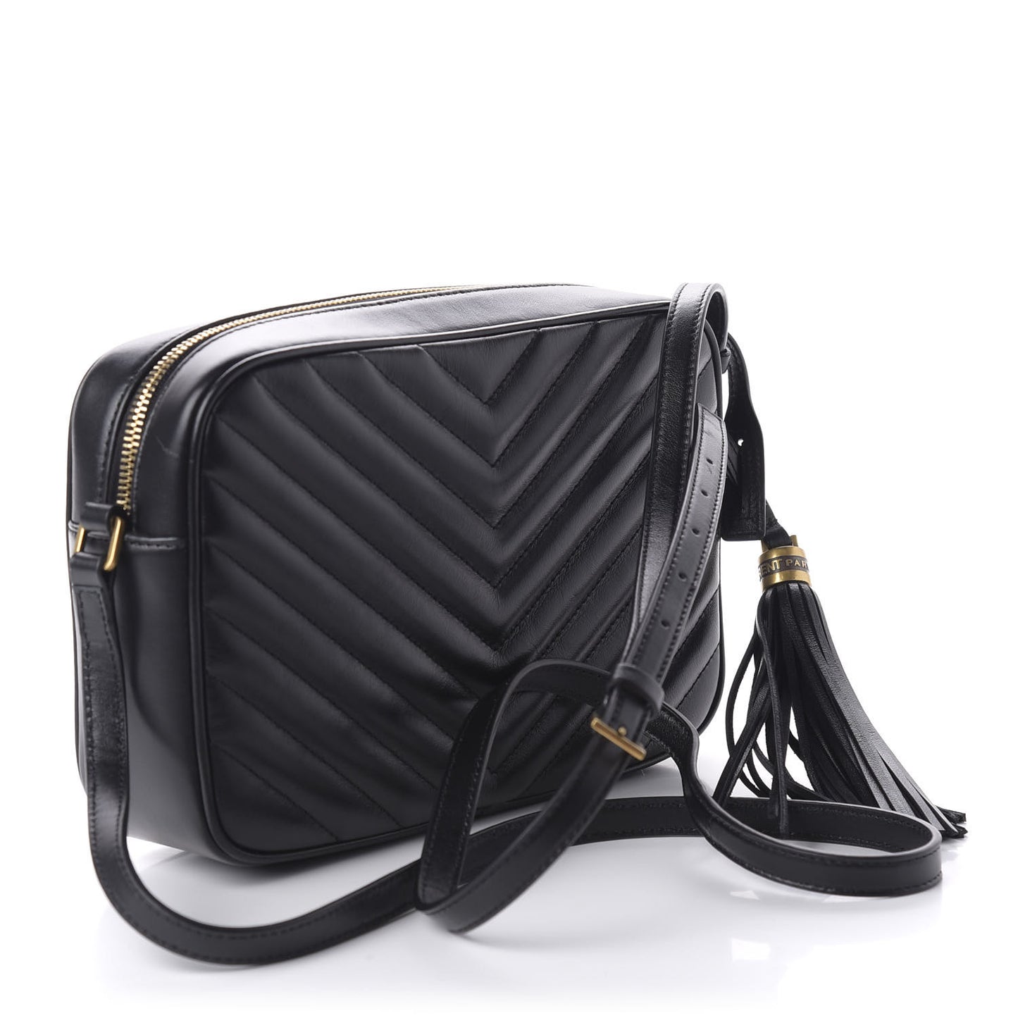 Calfskin Matelasse Monogram Lou Camera Bag Black