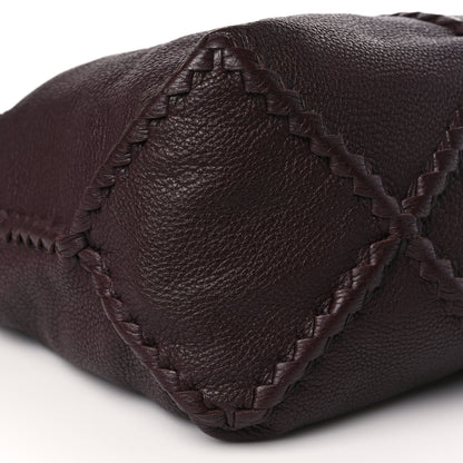 Bottega Veneta Washed Cervo Deerskin Hobo Burgundy 8 of 9