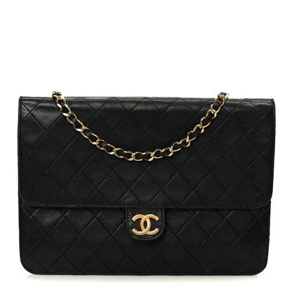 Chanel Lambskin Quilted Medium Single Flap Black 1 of 14