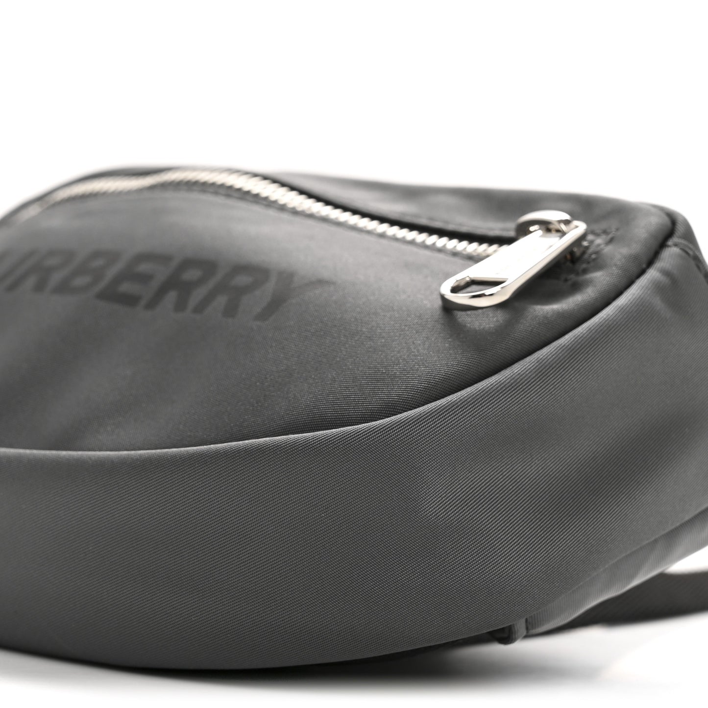 Econyl Logo Print Small Cannon Bum Bag Charcoal Grey