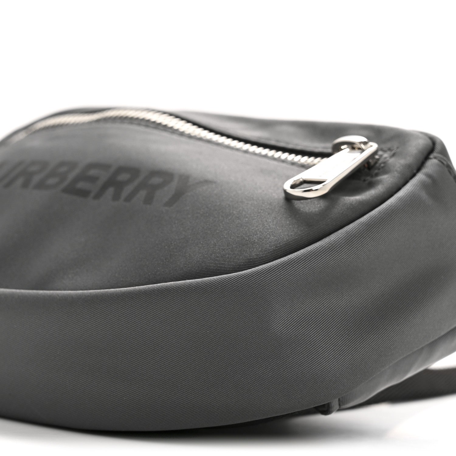 Burberry Econyl Logo Print Small Cannon Bum Bag Charcoal Grey 11 of 12