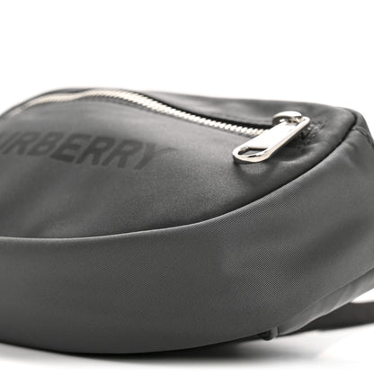 Burberry Econyl Logo Print Small Cannon Bum Bag Charcoal Grey 11 of 12