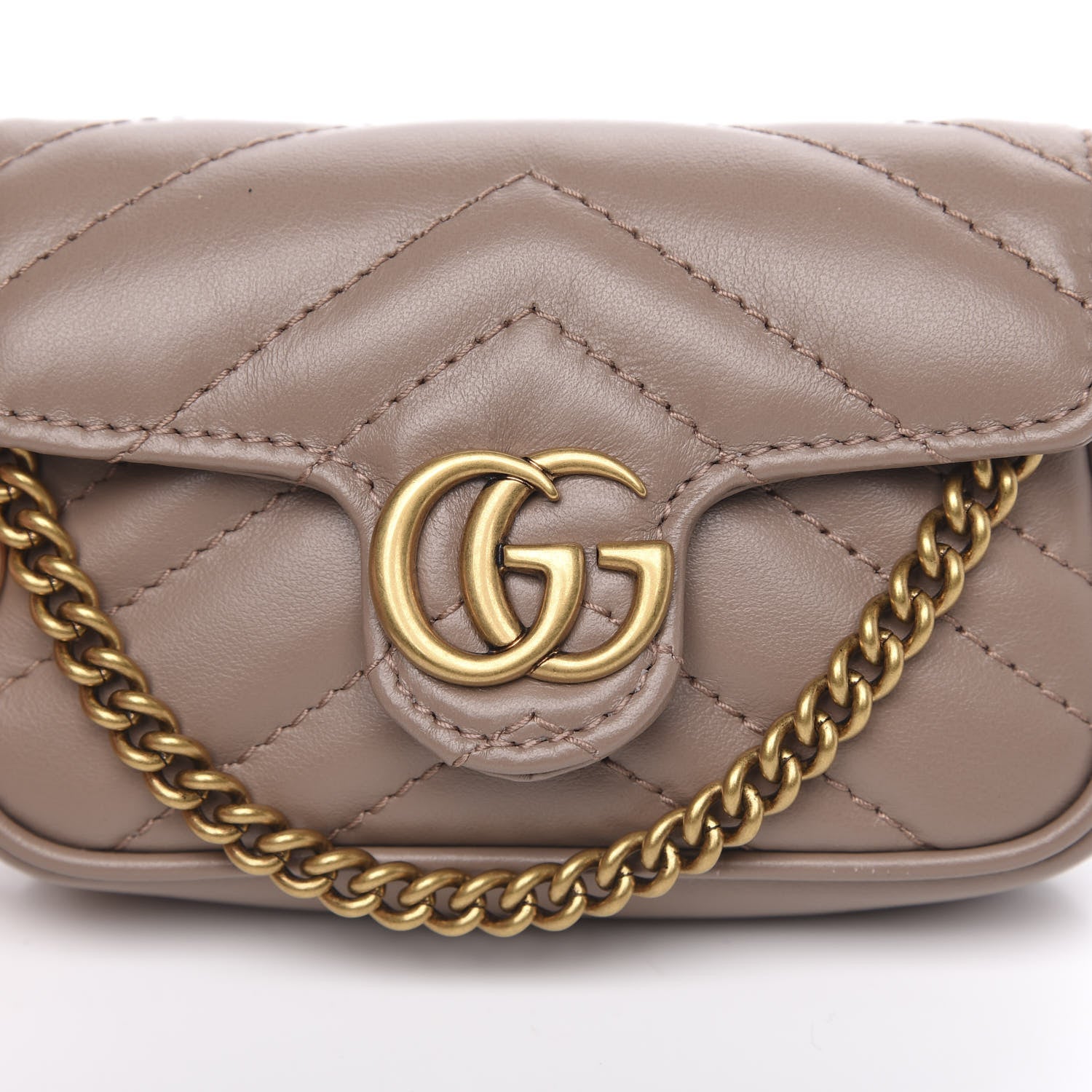 Gucci Calfskin Matelasse Heart GG Marmont 2.0 Coin Purse On A Chain Porcelain Rose 9 of 10