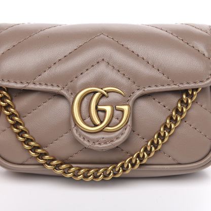 Gucci Calfskin Matelasse Heart GG Marmont 2.0 Coin Purse On A Chain Porcelain Rose 9 of 10