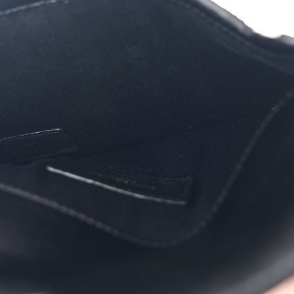 Saint Laurent Smooth Shiny Calfskin Monogram Uptown Baby Pouch Black 5 of 8