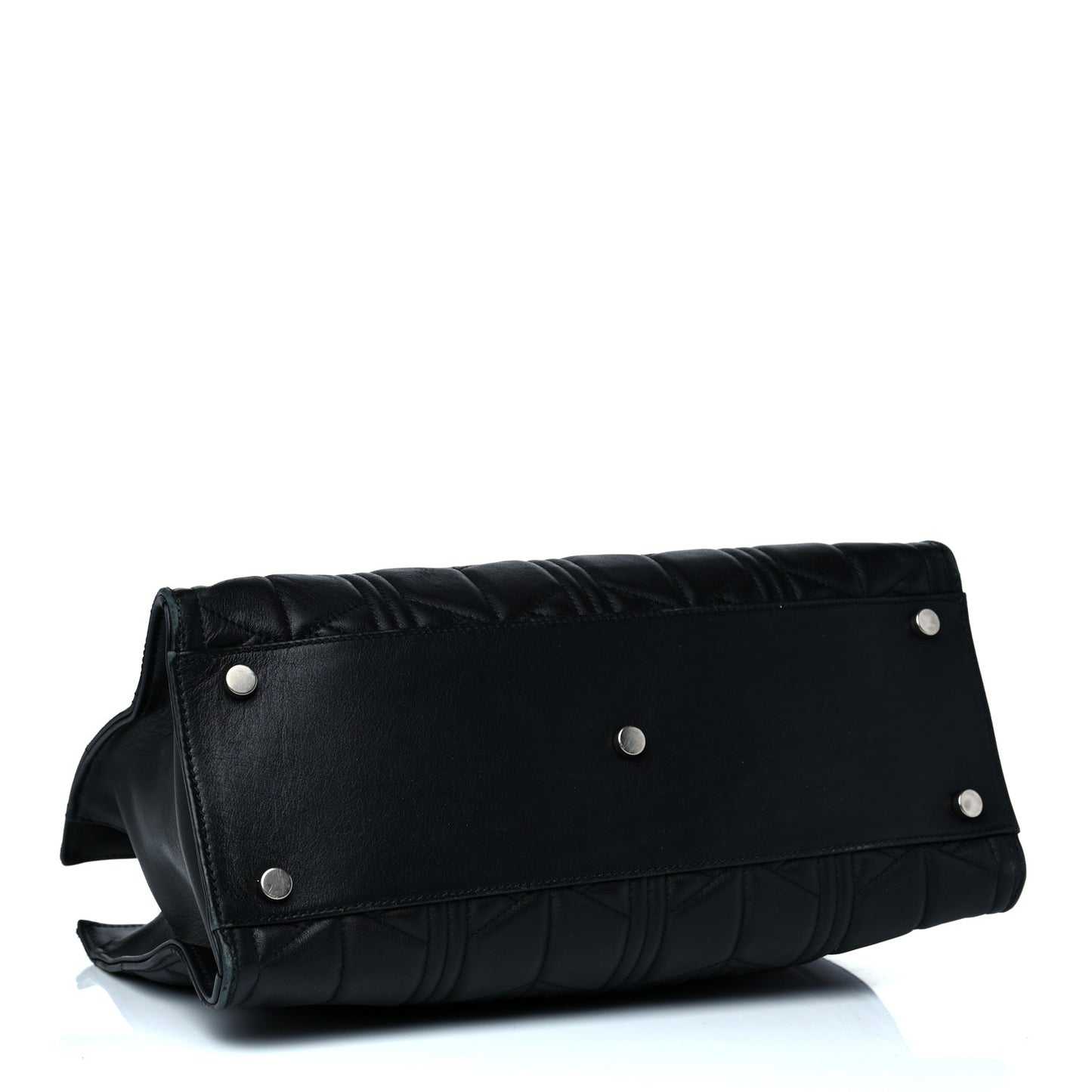 Calfskin Web Quilted Large Dionysus Tote Bag Black