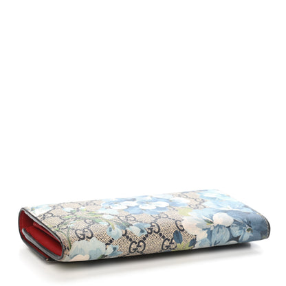 Gucci GG Supreme Monogram Blooms Continental Wallet Blue 4 of 10