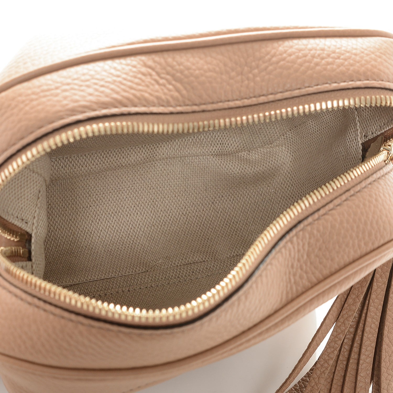 Gucci Pebbled Calfskin Small Soho Disco Bag Camelia 5 of 7
