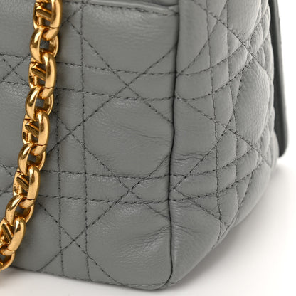 Christian Dior Lambskin Cannage Large Caro Bag Grey Stone 11 of 12