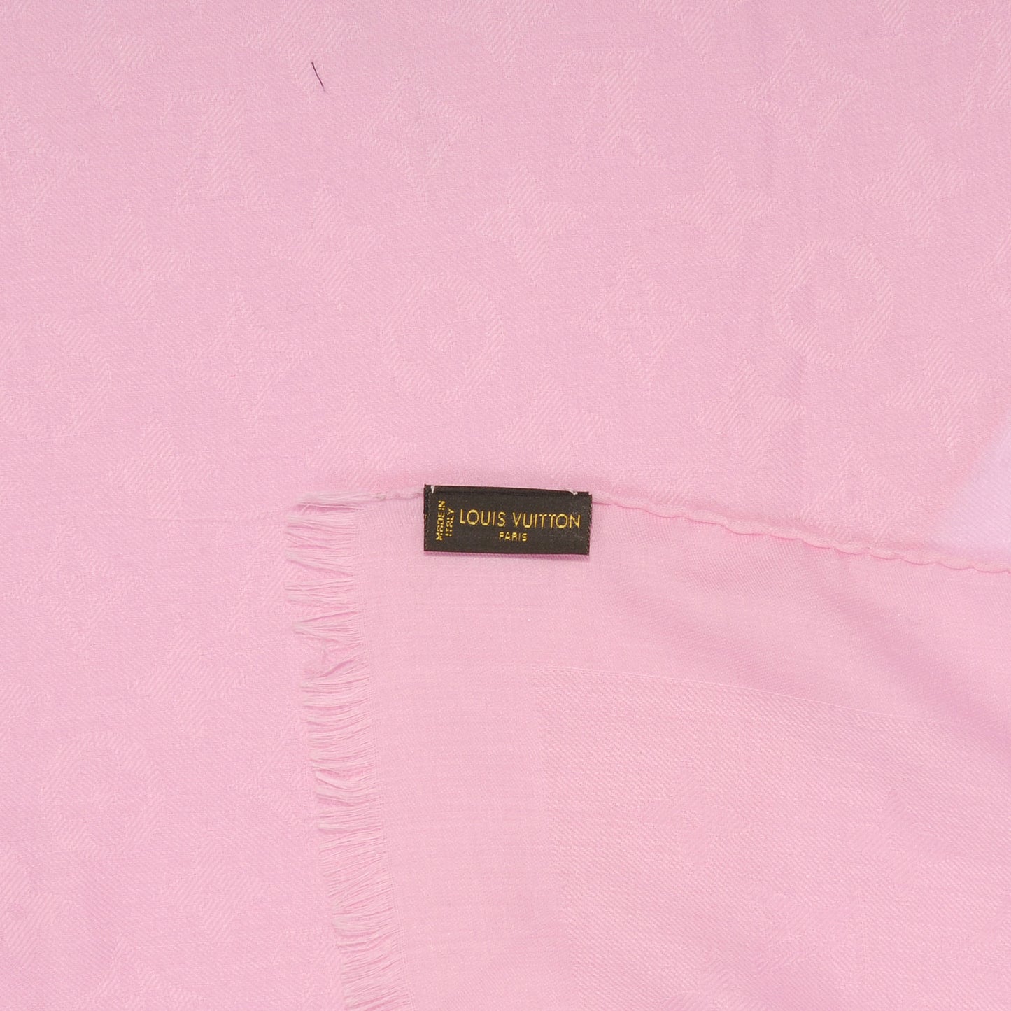 Cashmere Wool Silk Monogram Shawl Pink