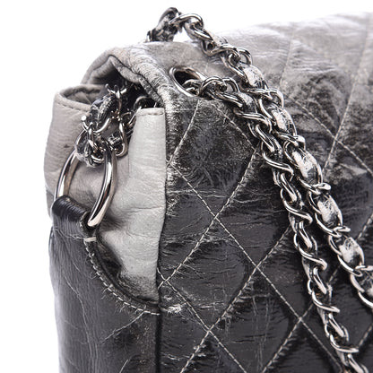 Chanel Vinyl Quilted Jumbo Melrose Degrade Flap Black 13 of 19