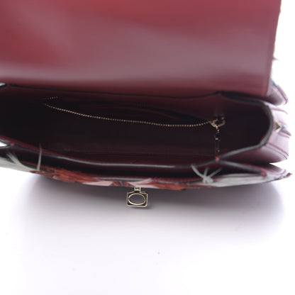 Valentino Garavani Calfskin Piper Feather Joylock Flap Messenger Bag Red 5 of 9