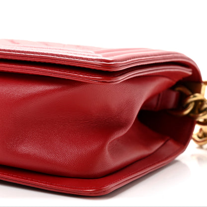 Chanel Calfskin Quilted Medium Boy Flap Red 10 of 13