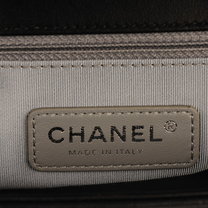 Chanel Calfskin Chevron Quilted New Medium Boy Flap Black 6 of 7