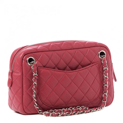Chanel Lambskin Quilted Camera Case Pink 3 of 9