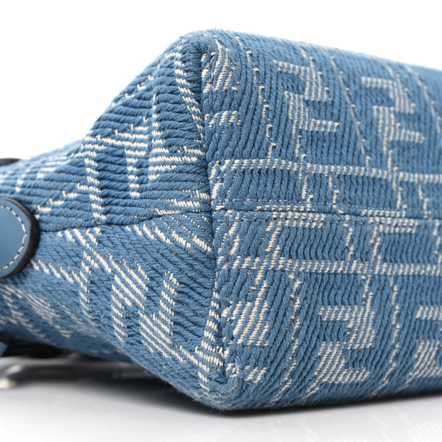 Denim Jacquard FF Effect Vitello Grace Soft Mini By The Way Boston Blue White