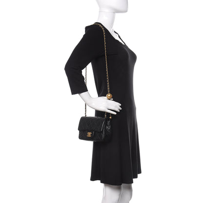 Chanel Lambskin Quilted Mini Pearl Crush Flap Black 2 of 10