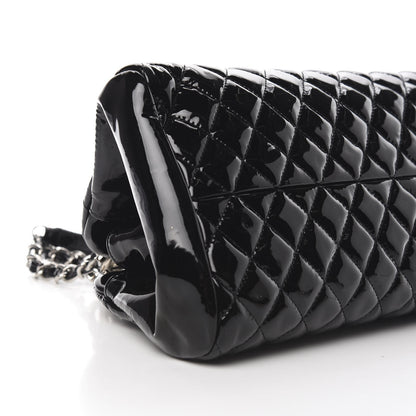 Chanel Patent Quilted Medium Just Mademoiselle Bowling Bag Black 8 of 10