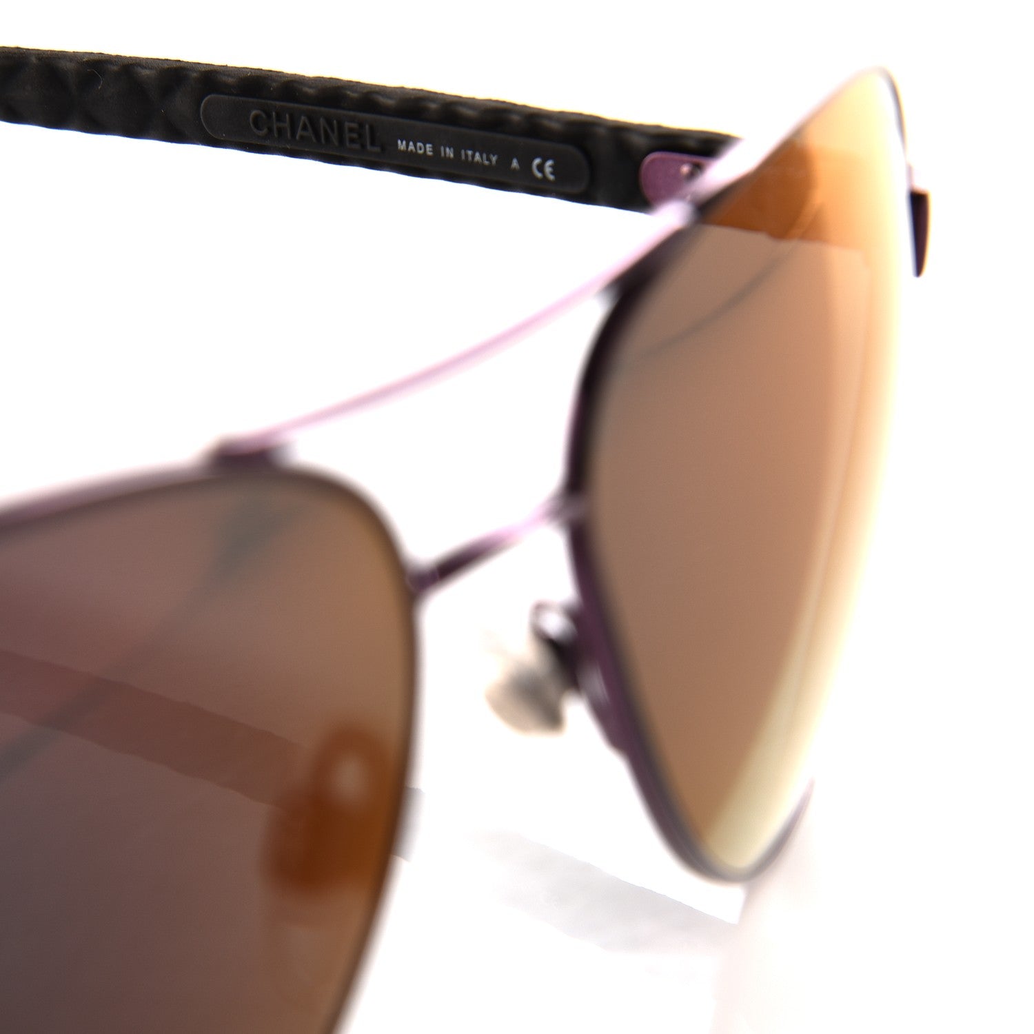 Chanel Mirrored Aviator Sunglasses 4204-Q Purple 5 of 9