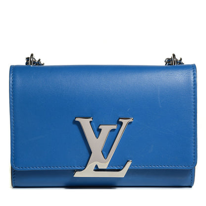 Louis Vuitton Calfskin Chain Louise MM Blue 1 of 7