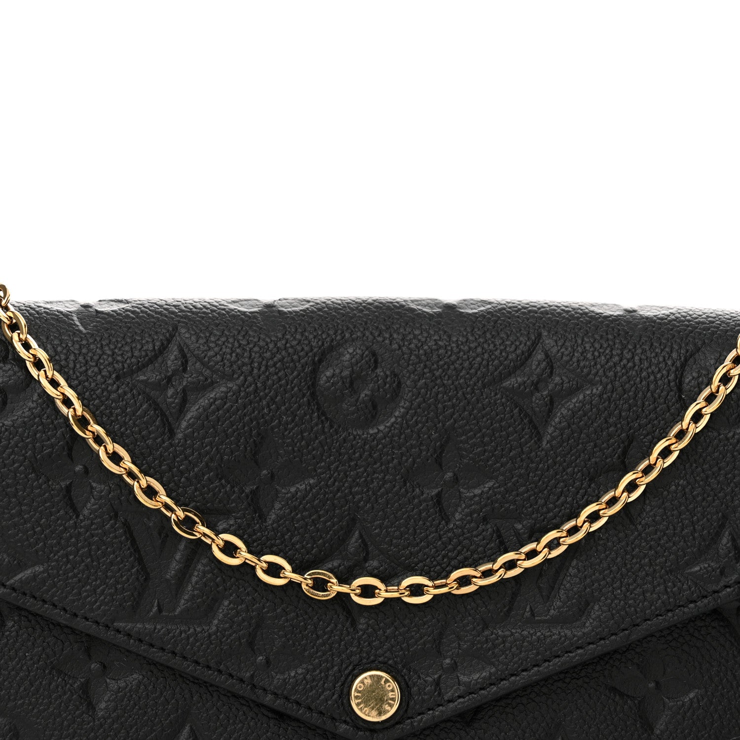 Louis Vuitton Empreinte Pochette Felicie Chain Wallet Black 9 of 11