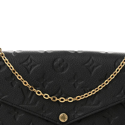 Louis Vuitton Empreinte Pochette Felicie Chain Wallet Black 9 of 11