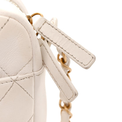 Chanel Calfskin Quilted Enchained Camera Case Bag White 13 of 18