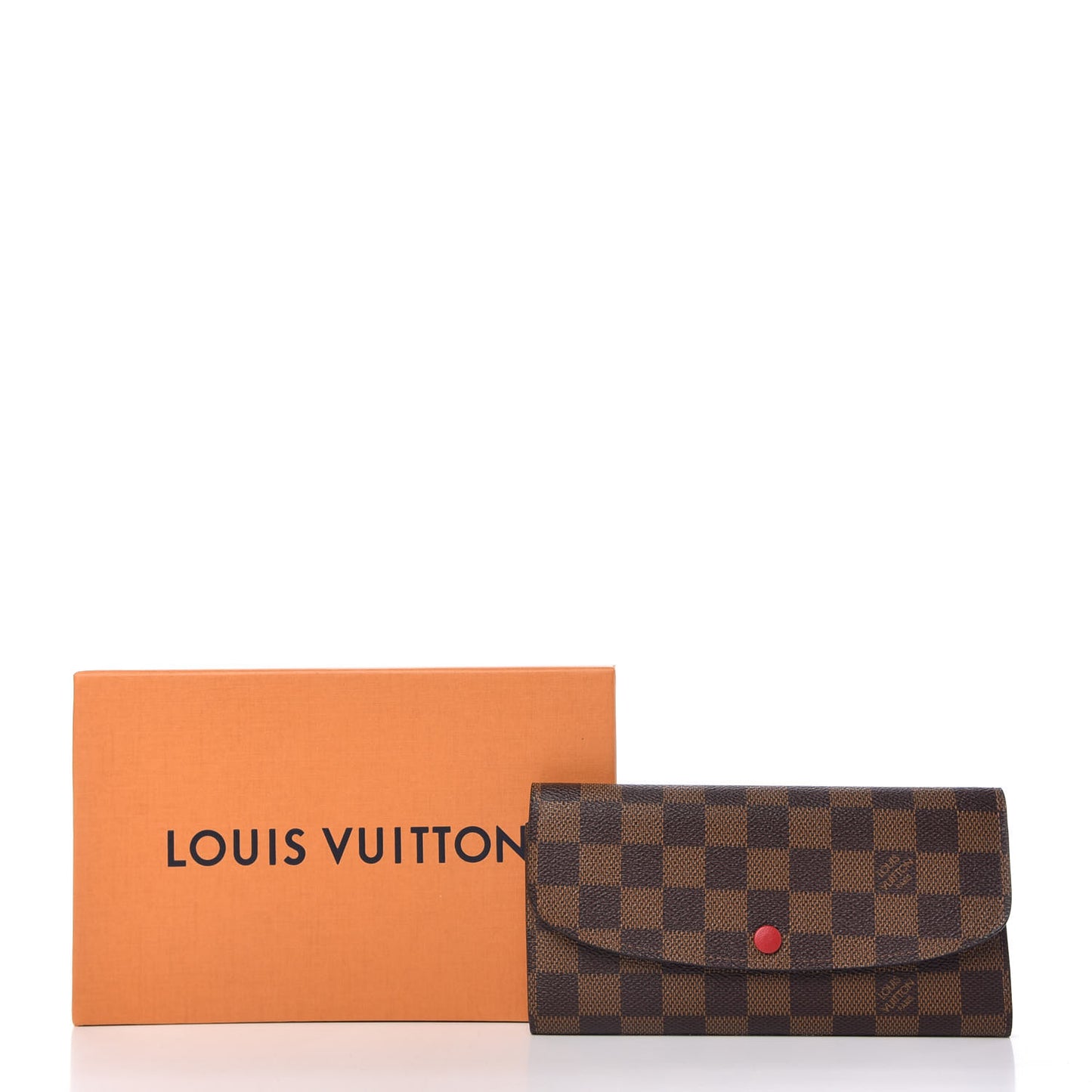 Damier Ebene Emilie Wallet Red