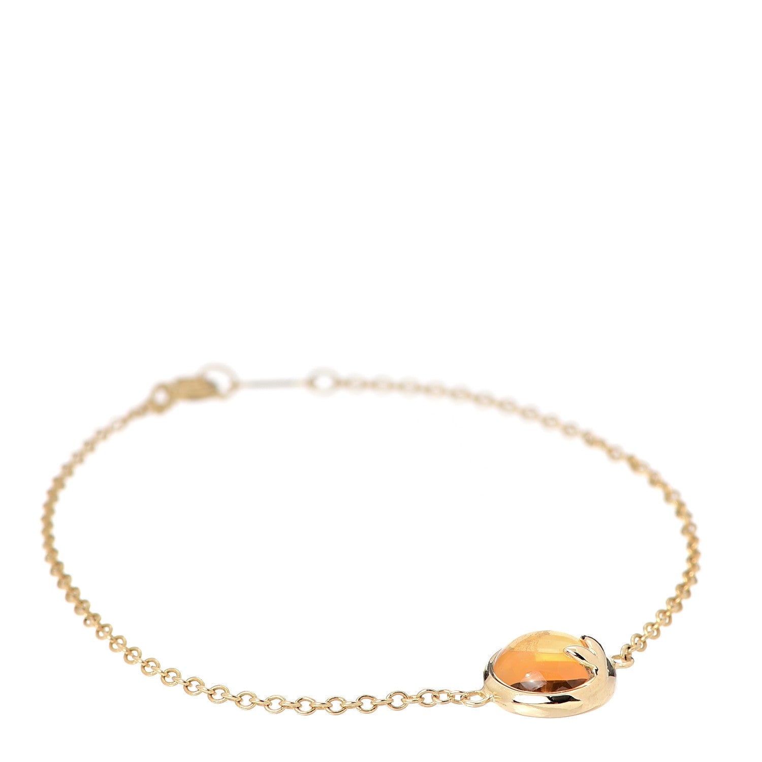 Tiffany 18K Yellow Gold Citrine Paloma Picasso Olive Leaf Bracelet 1 of 4