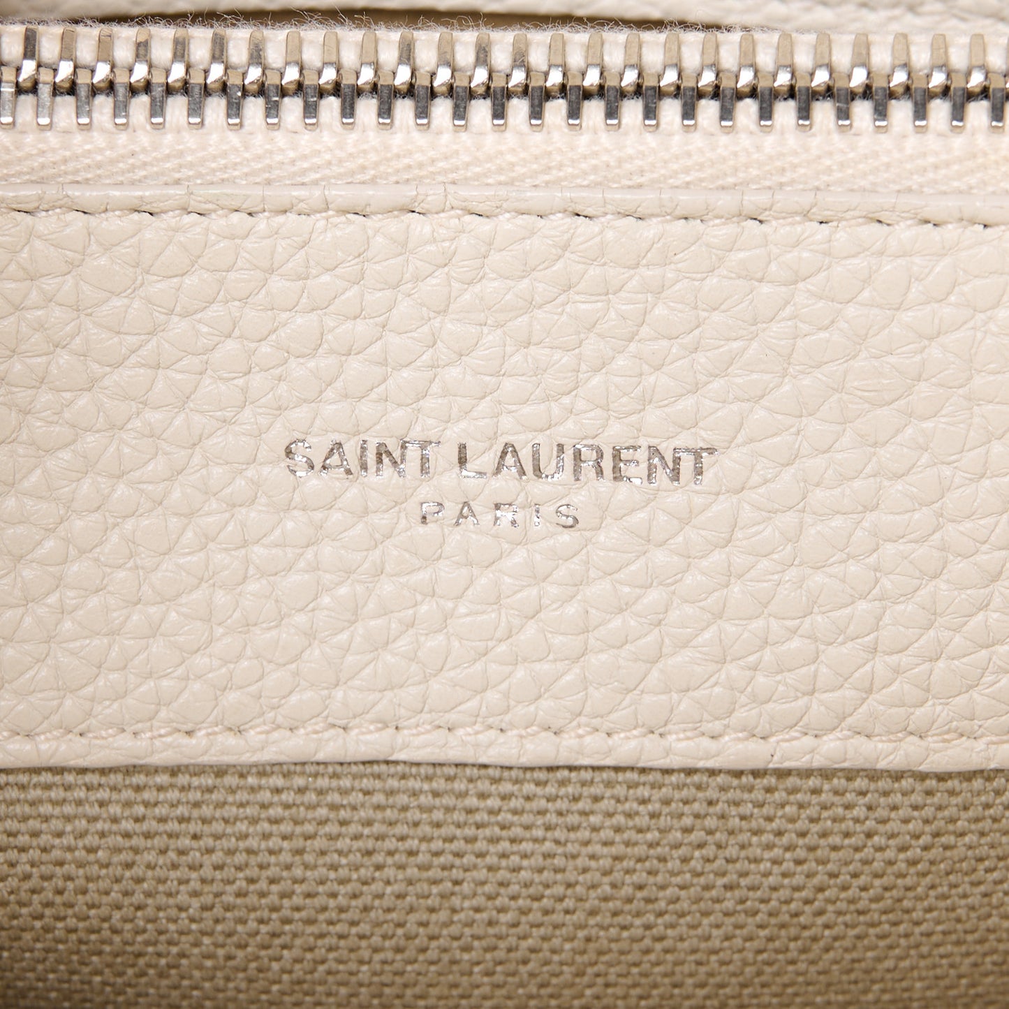 Grained Calfskin Baby Supple Sac De Jour White