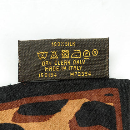 Louis Vuitton Silk Leopard Bandeau Scarf Marron 5 of 5