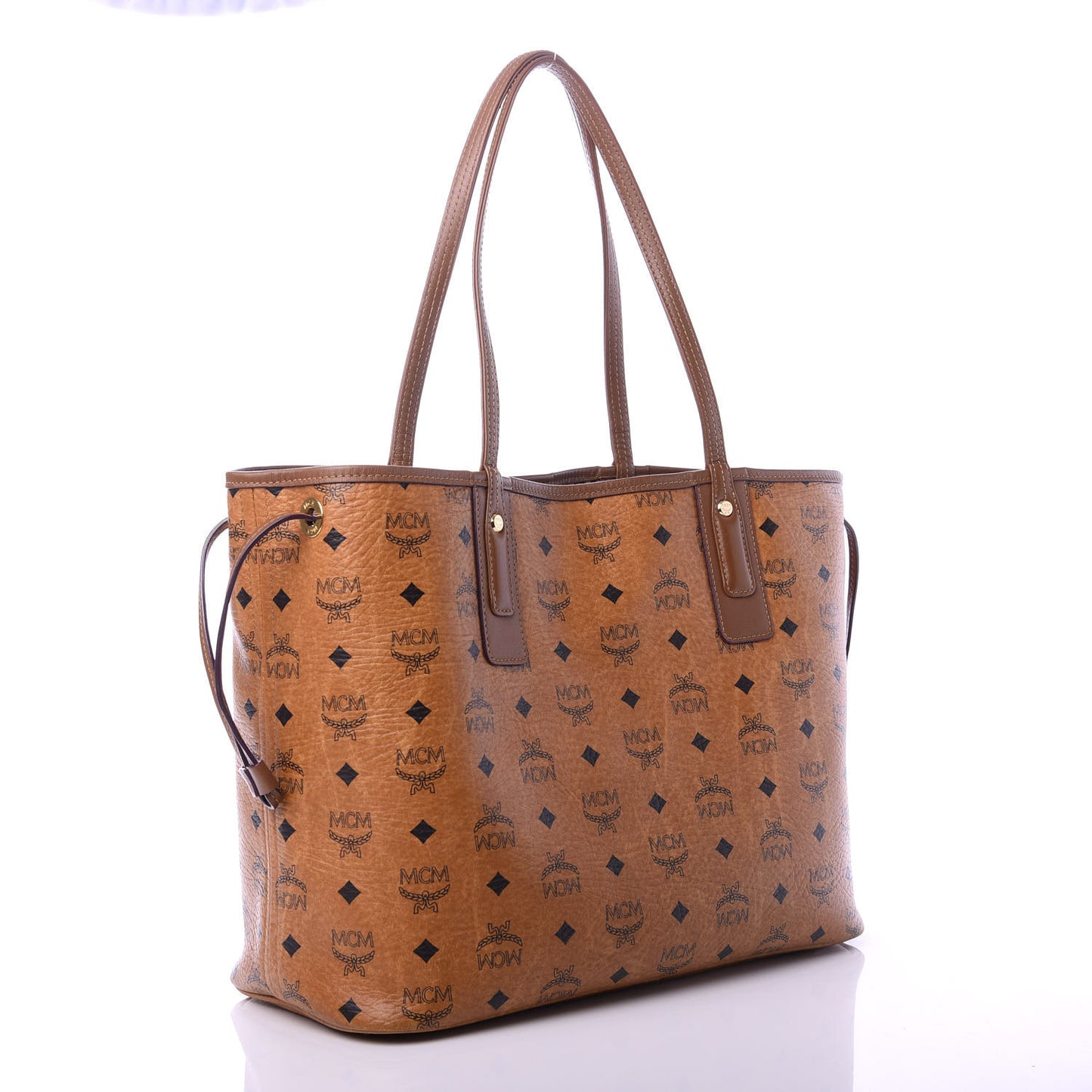 Visetos Medium Liz Reversible Shopper Tote Cognac