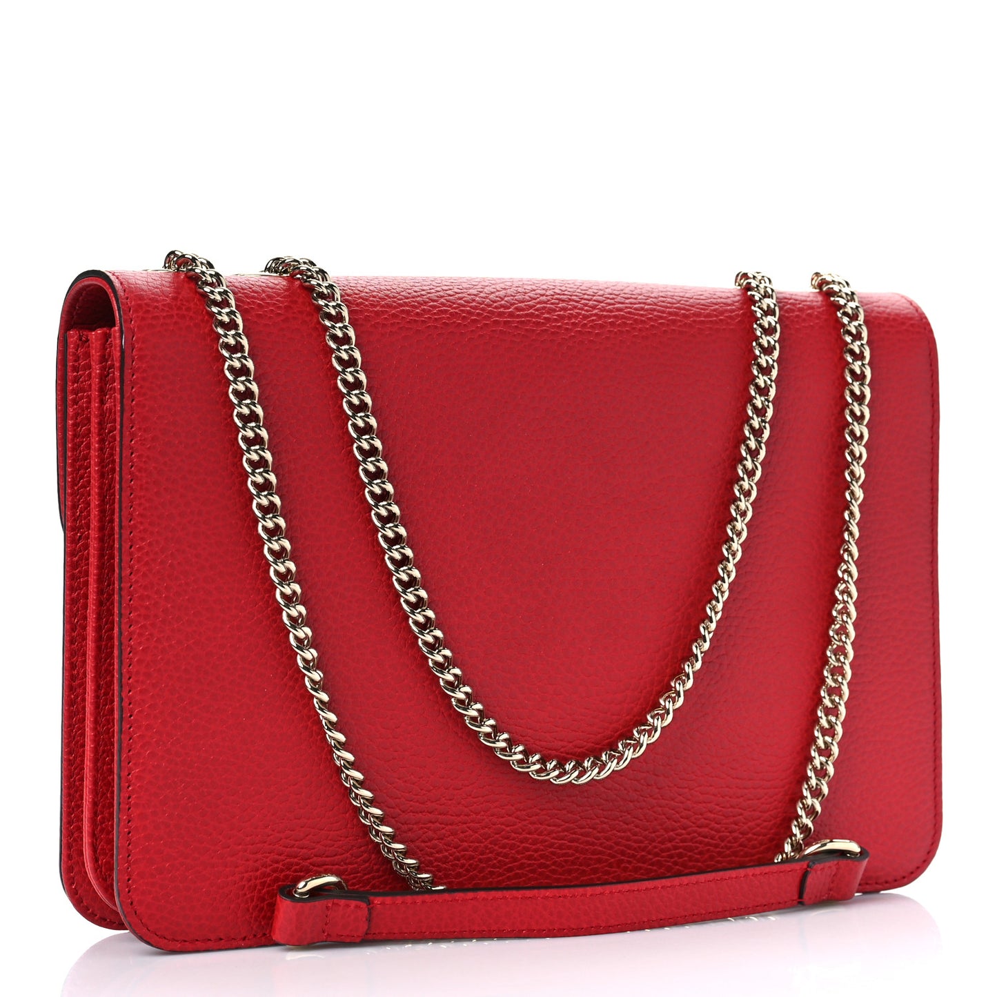 Dollar Calfskin Interlocking G Shoulder Bag Red
