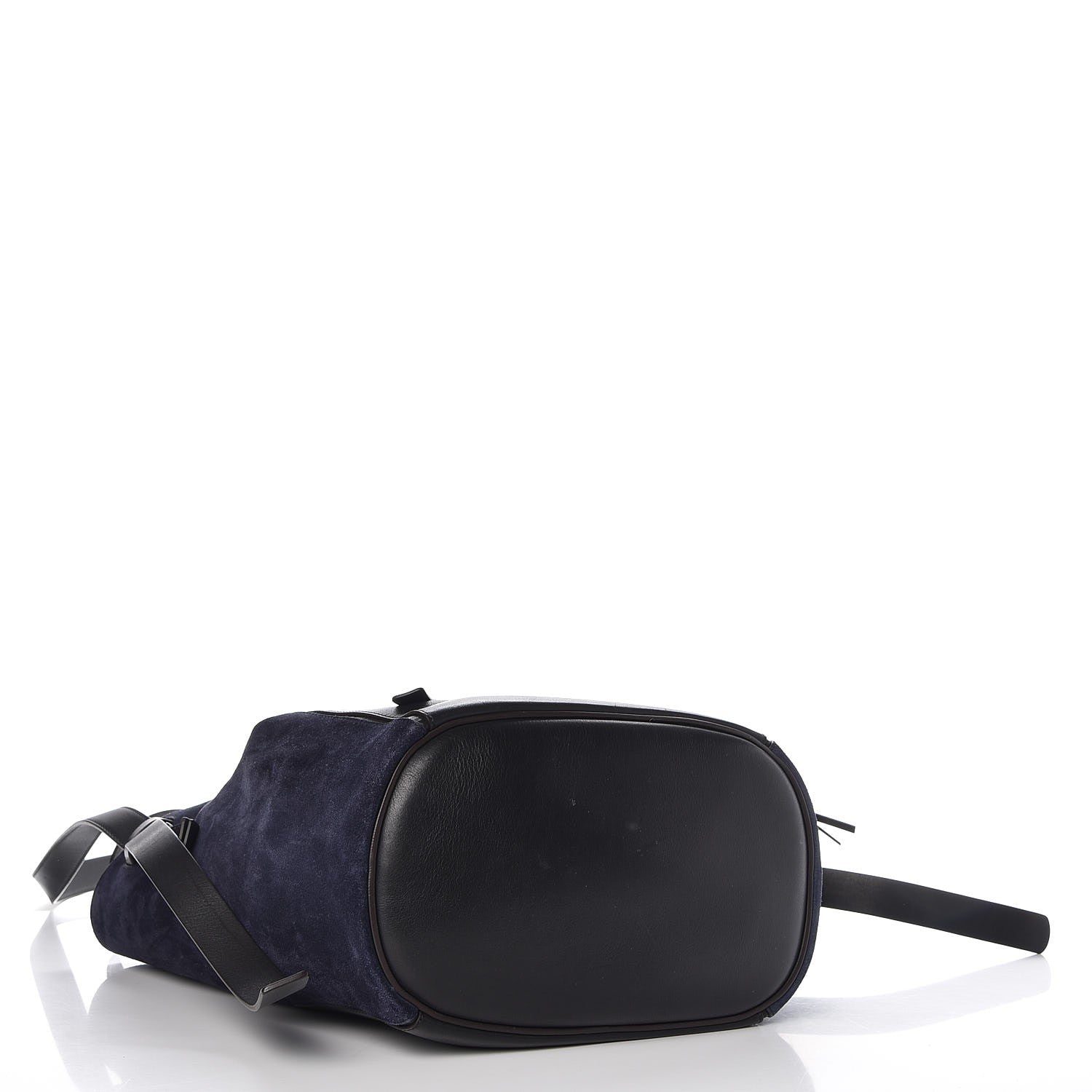 Chloe Smooth Suede Calfskin Medium Myer Double Carry Bag Black Navy 5 of 8