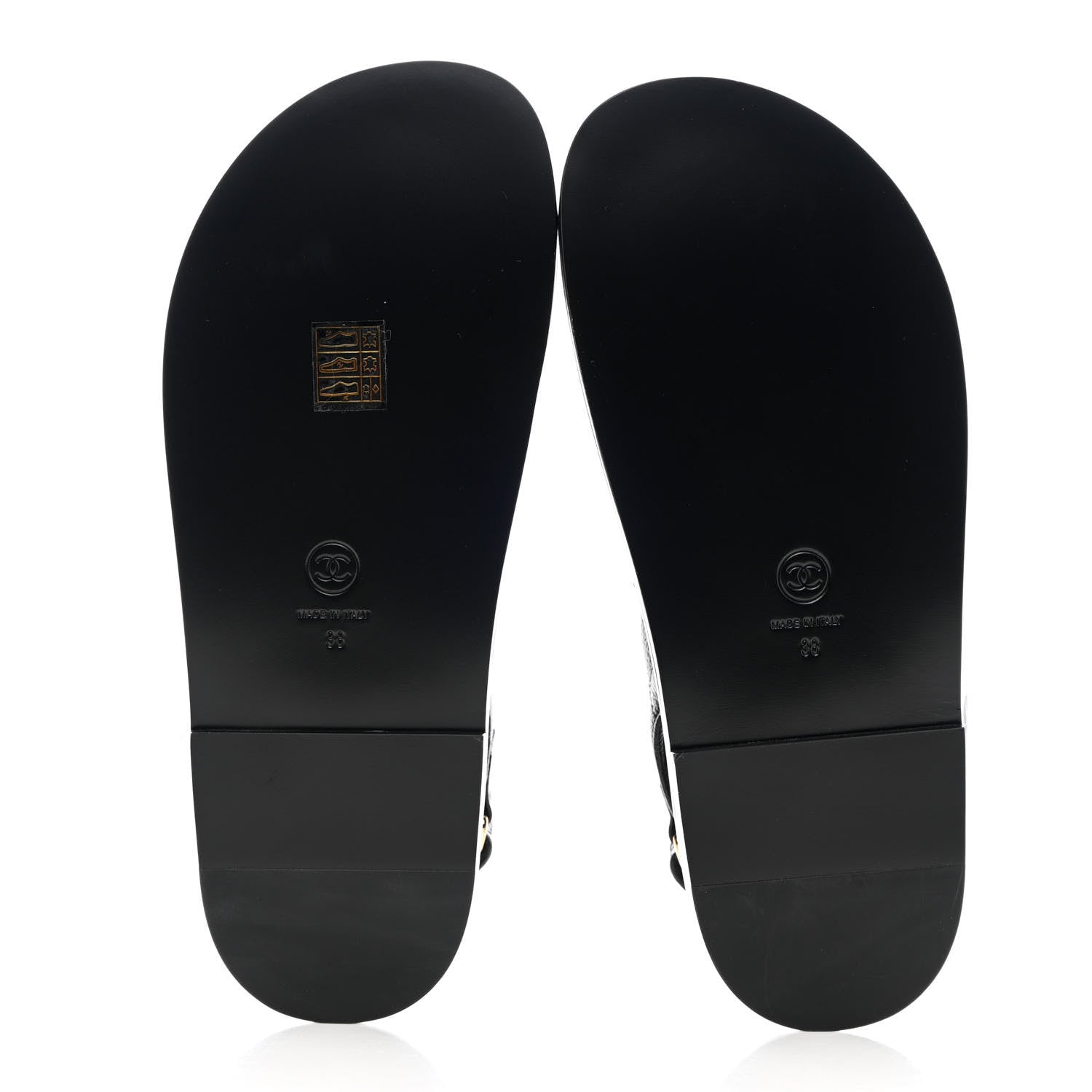 Chanel Grained Calfskin Velcro Dad Sandals 38 Black 5 of 10