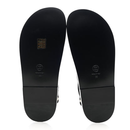 Chanel Grained Calfskin Velcro Dad Sandals 38 Black 5 of 10