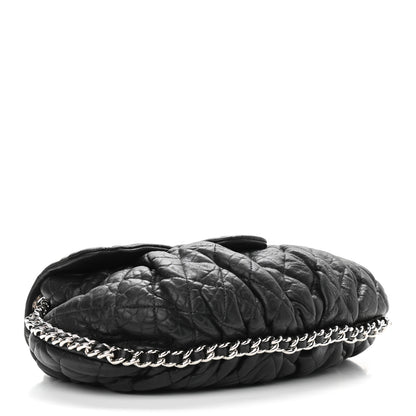 Chanel Washed Lambskin Quilted Medium Chain Around Messenger Black 4 of 11